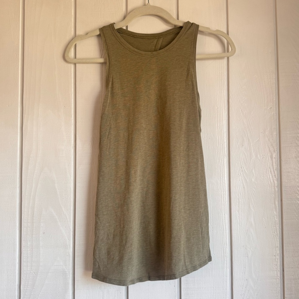 Lululemon Green Open Back Tank